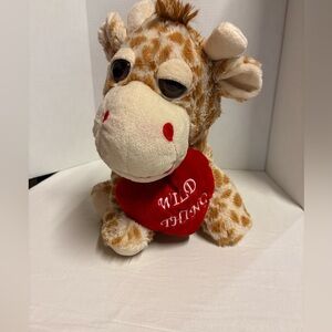 Wild Thing Giraffe Plush with Red Heart - Valentine’s Day